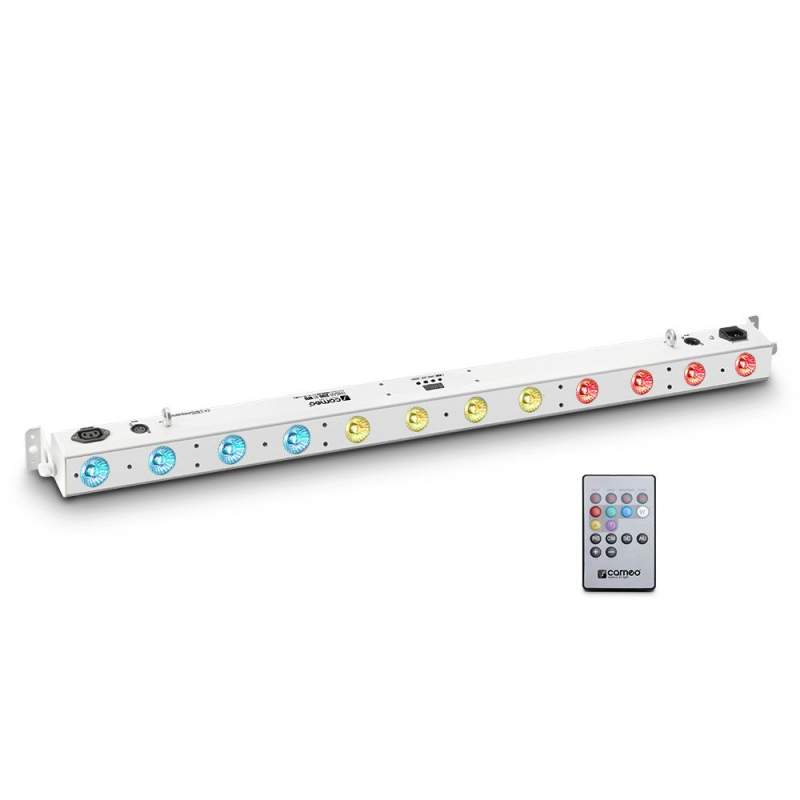 12 x 3 W TRI LED Panel s diaľkovým ovládaním Cameo TRIBAR 200 IR WH - 1