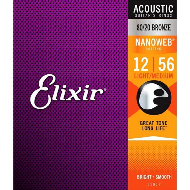 Struny na akustickú gitaru Elixir Nanoweb EL-11077 - 1