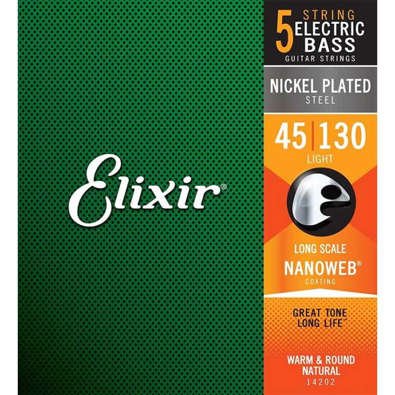 Struny na elektrickú basgitaru Elixir Nanoweb EL-14202 - 1