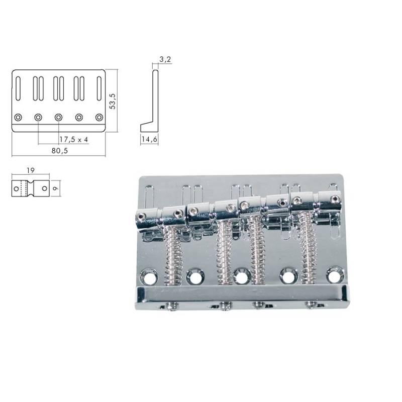 Kobylka a strunník Jocker/Puncher bass Boston BB-204-C - 1