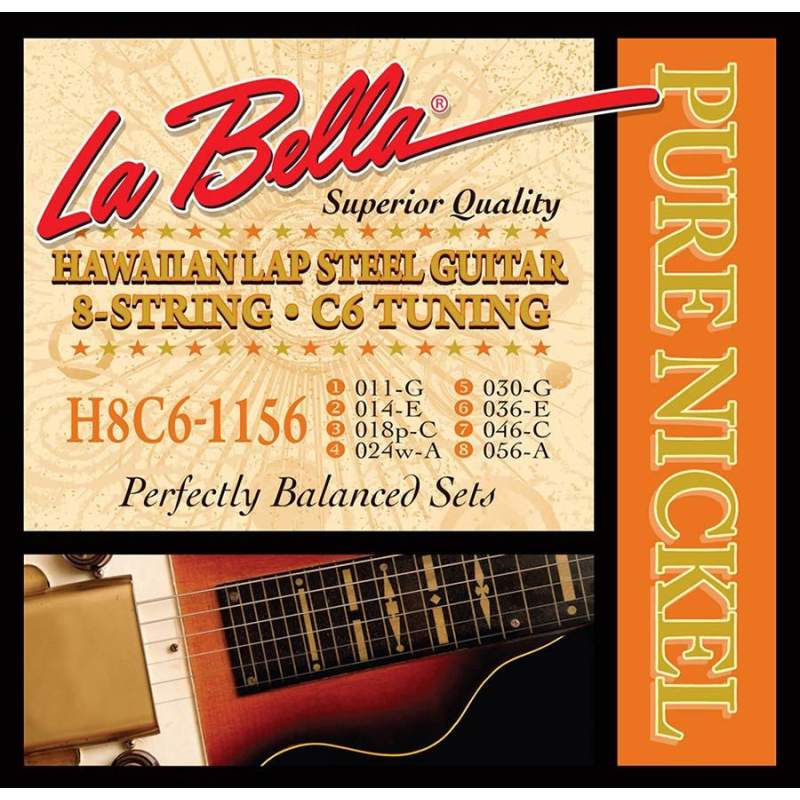 Struny na gitaru LaBella Lap Steel Guitar L-H8C61156 - 1