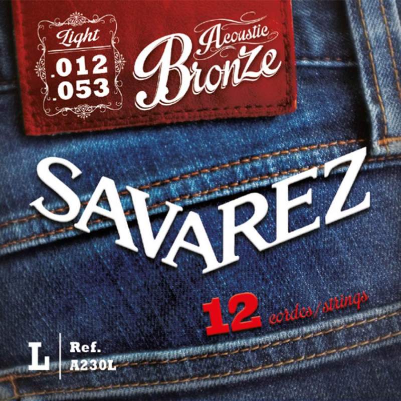 Struny na 12-strunovú akustickú gitaru Savarez Acoustic Bronze A230L - 1