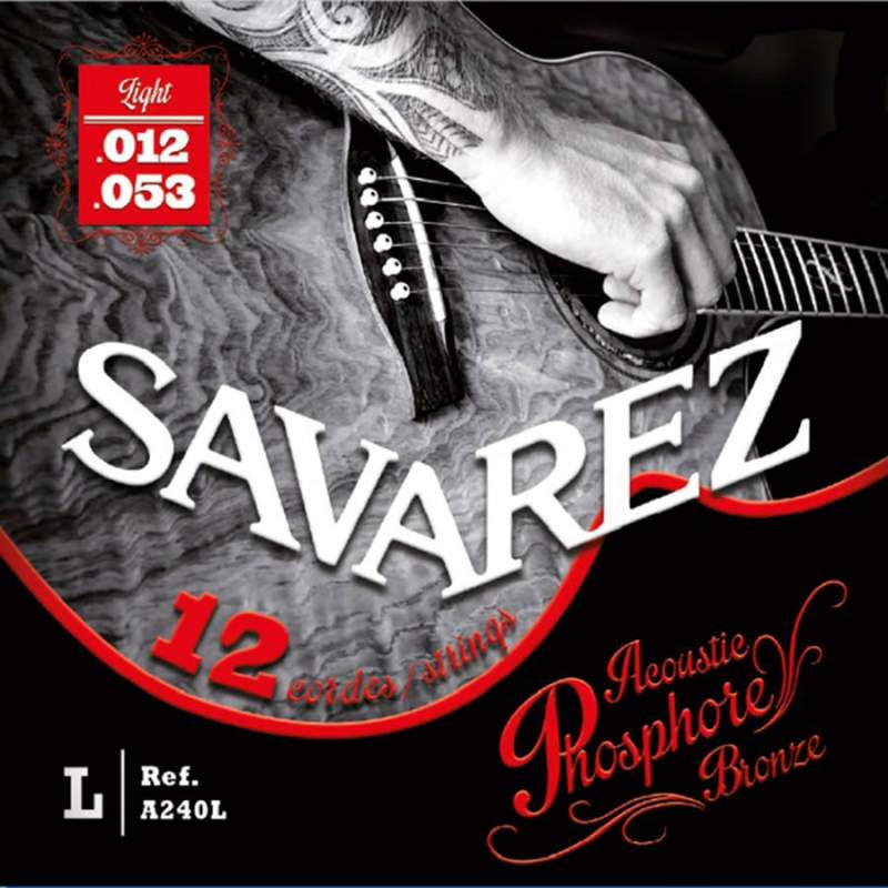 Struny na 12-strunovú akustickú gitaru Savarez Acoustic Phosphore Bronze A240L - 1