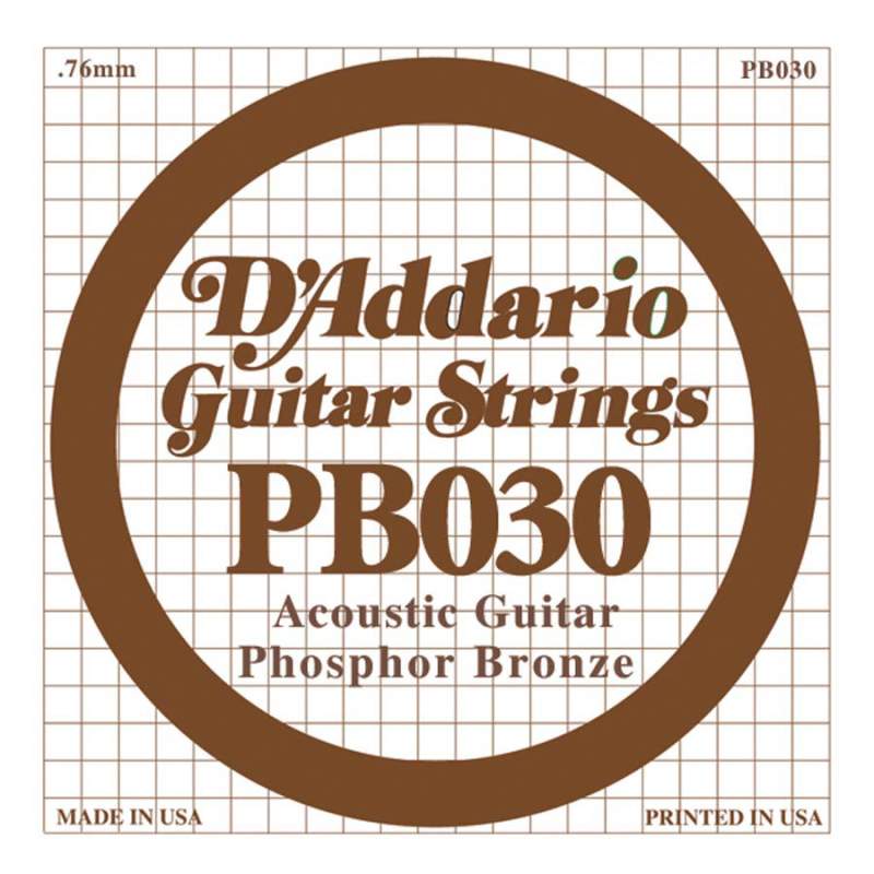 Struna na gitaru 030 D'Addario Phosphor Bronze DPB-030 - 1