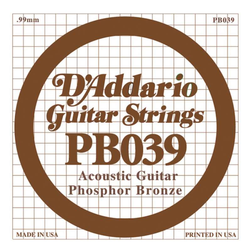 Struna na gitaru 039 D'Addario Phosphor Bronze DPB-039 - 1