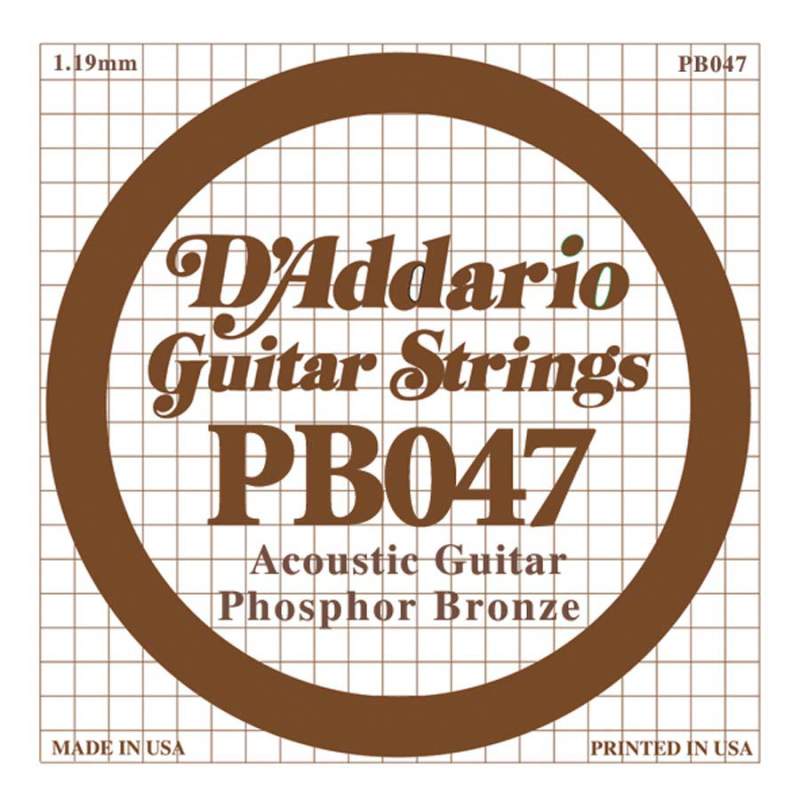 Struna na gitaru 047 D'Addario Phosphor Bronze DPB-047 - 1