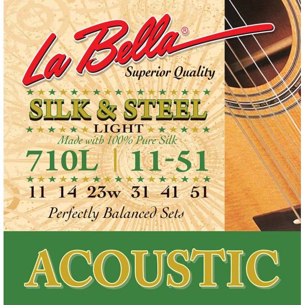 Struny na akustickú gitaru LaBella Silk & Steel L-710L