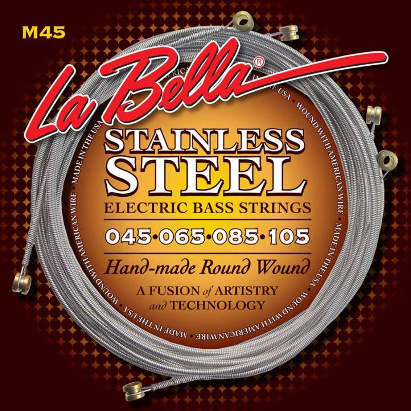 Struny na elektrickú 5-strunovú basgitaru LaBella Hard Rockin' Steel L-M-45 - 1