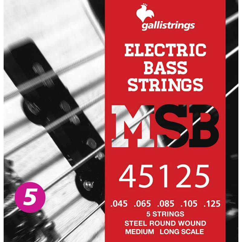 Struny na elektrickú 5-strunovú basgitaru Galli Magic Sound Bass MSB-45125 - 1