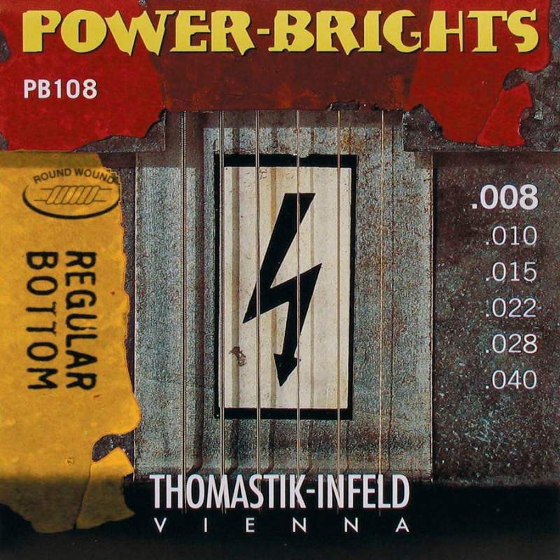 Struny na elektrickú gitaru Thomastik Power Brights THPB-108 - 1