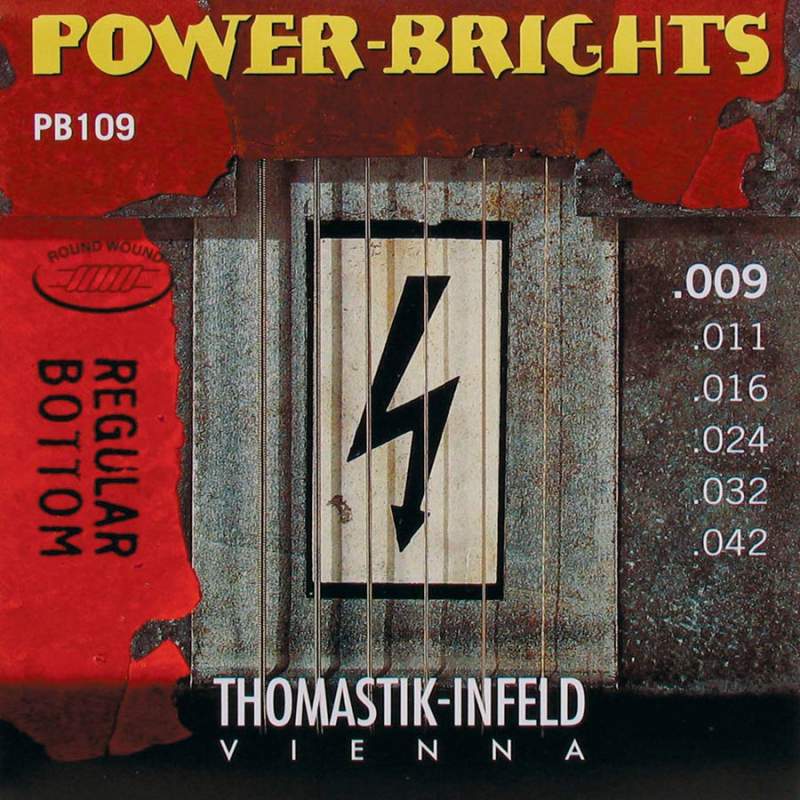 Struny na elektrickú gitaru Thomastik Power Brights THPB-109 - 1