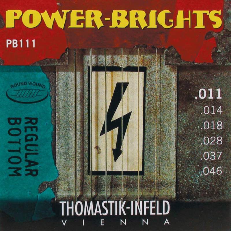 Struny na elektrickú gitaru Thomastik Power Brights THPB-111 - 1