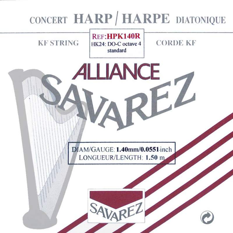 Harfová struna C-4 Savarez HPK-140-R - 1